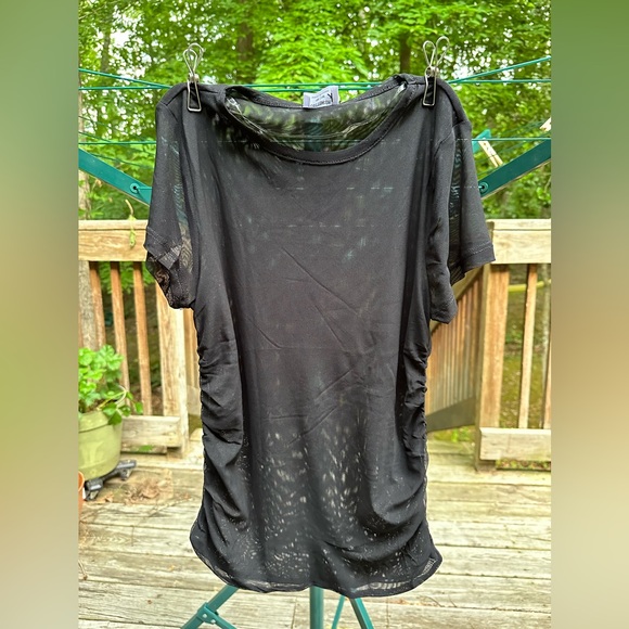 New with Tags Colton On Mesh Rouched side tee - Picture 5 of 9